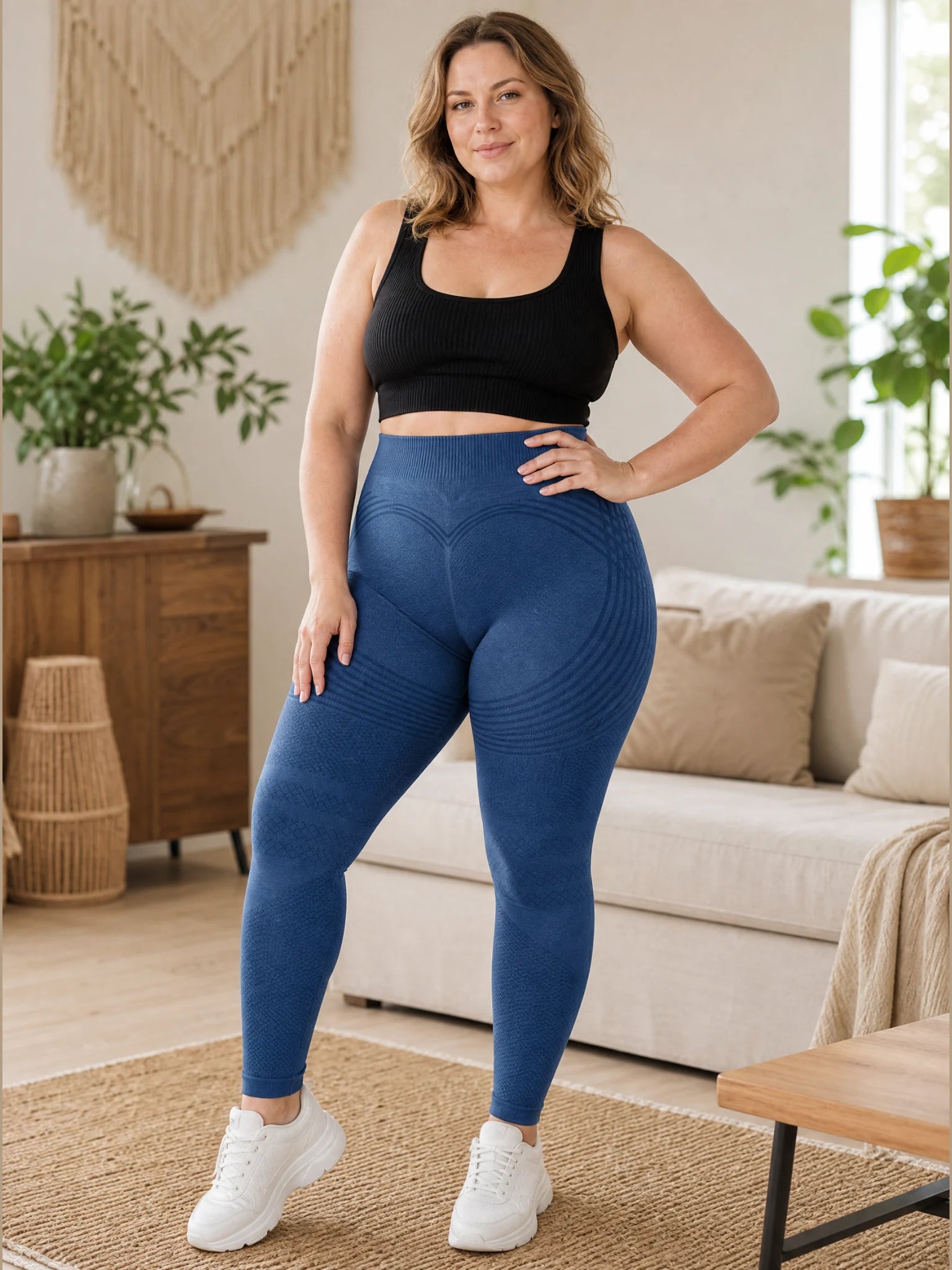 Legginsy 3D Veloza™ Niebieski front