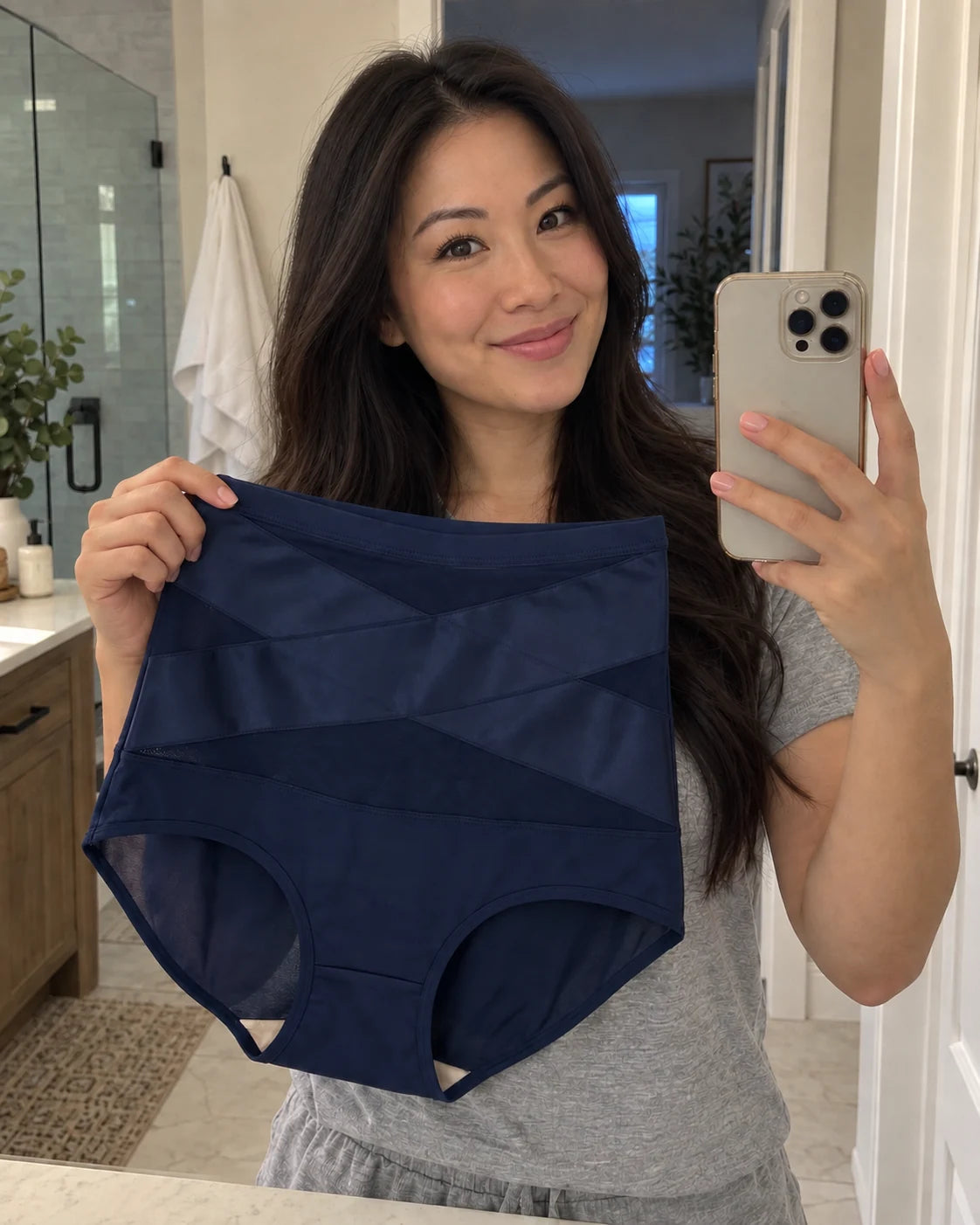 A Navy Sculpt brief, shown up close